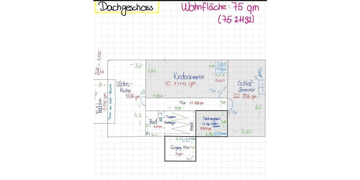 Dachgeschoßwohnung Mainz Laubenheim - 3 Zimmer, 75 m&sup2;, 1.125&euro; | Angebot:24662639