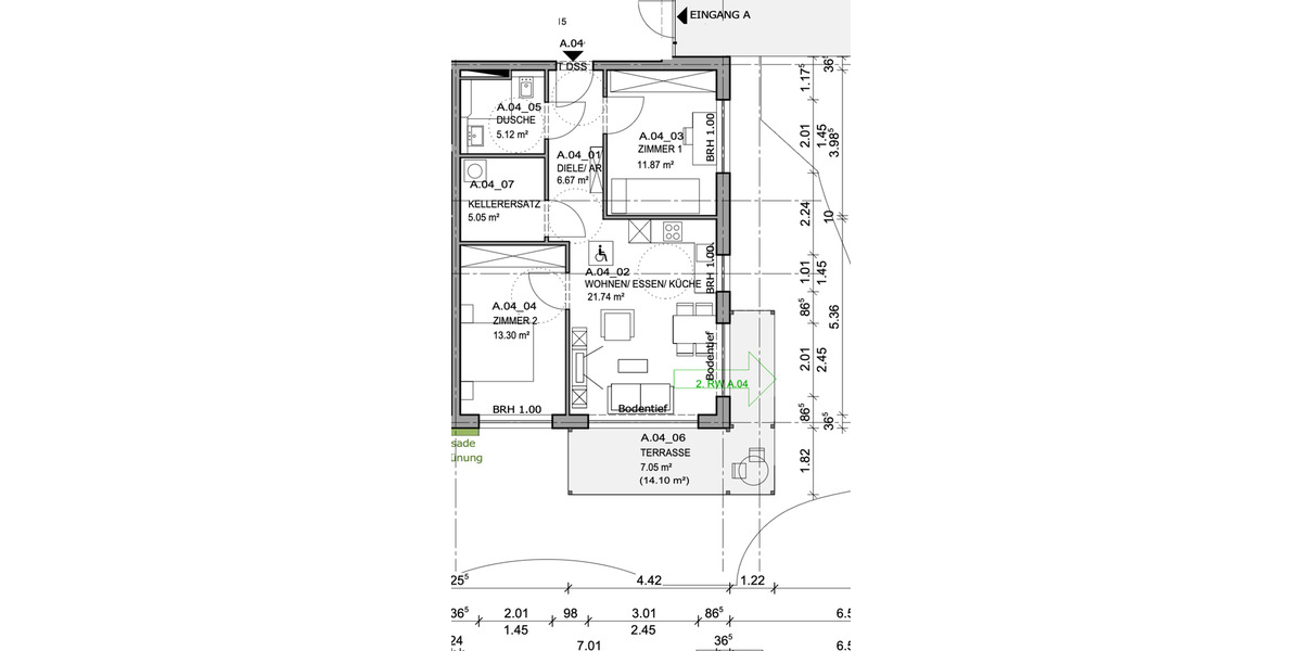 Erdgeschoßwohnung Mainz Oberstadt - 3 Zimmer, 71 m&sup2;, 403.736&euro; | Angebot:25279326