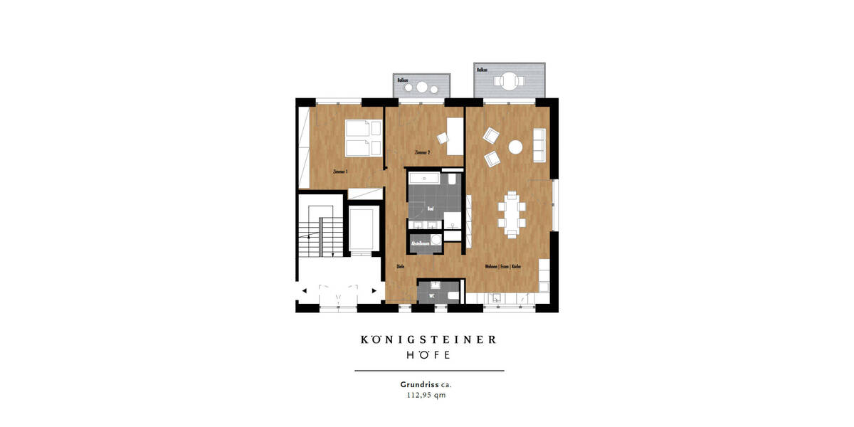 Etagenwohnung Königstein - 3 Zimmer, 113 m&sup2;, 2.095&euro; | Angebot:25986284
