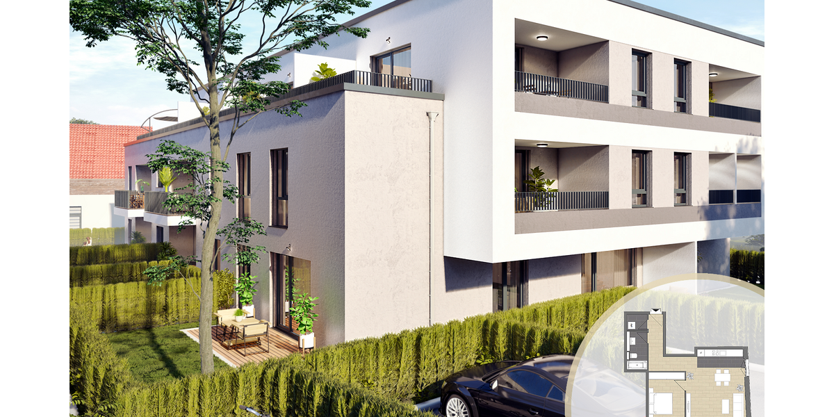 Etagenwohnung Hattersheim am Main Hattersheim - 2 Zimmer, 64 m&sup2;, 355.000&euro; | Angebot:24884709