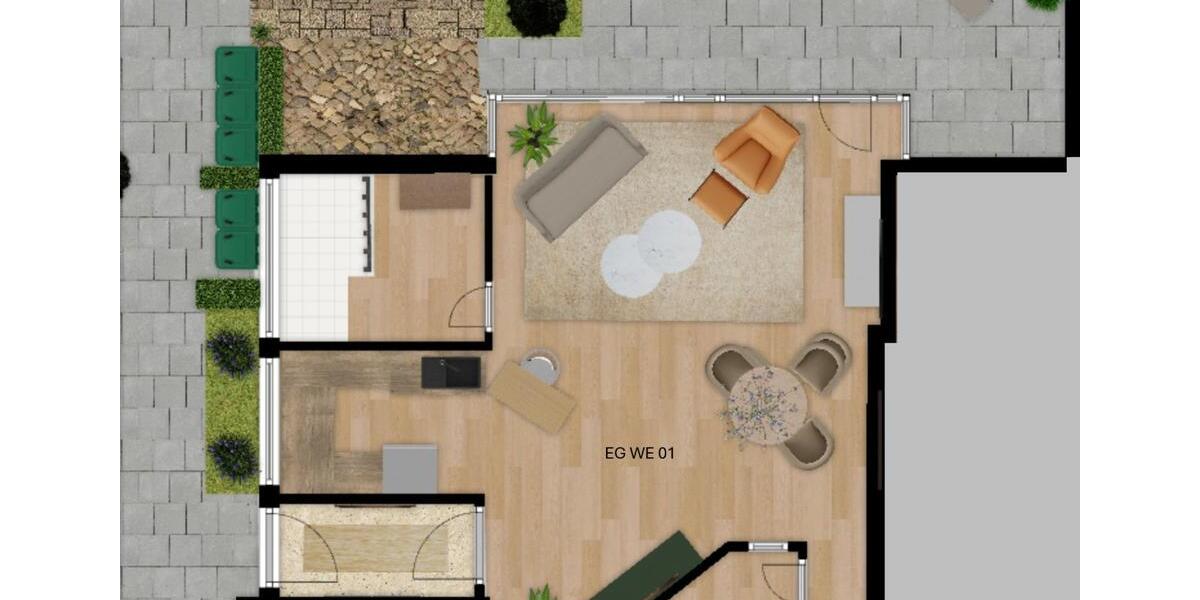 Etagenwohnung Wiesbaden Bierstadt - 2 Zimmer, 80 m&sup2;, 975&euro; | Angebot:25406595