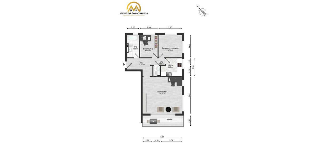 ***Hochwertige EG-Bürofläche im Neubau - barrierearm & effizient*** - Gewerbeobjekt Hochheim am Main | Angebot:26800728