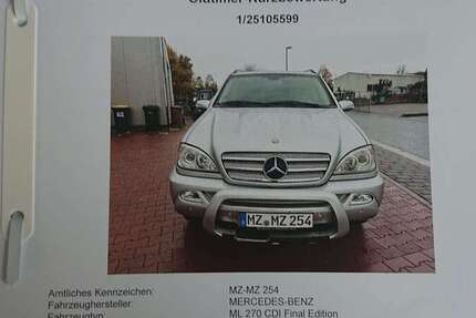 Mercedes-Benz ML 270 143.800 km 14.800 &euro; Mainz 55130