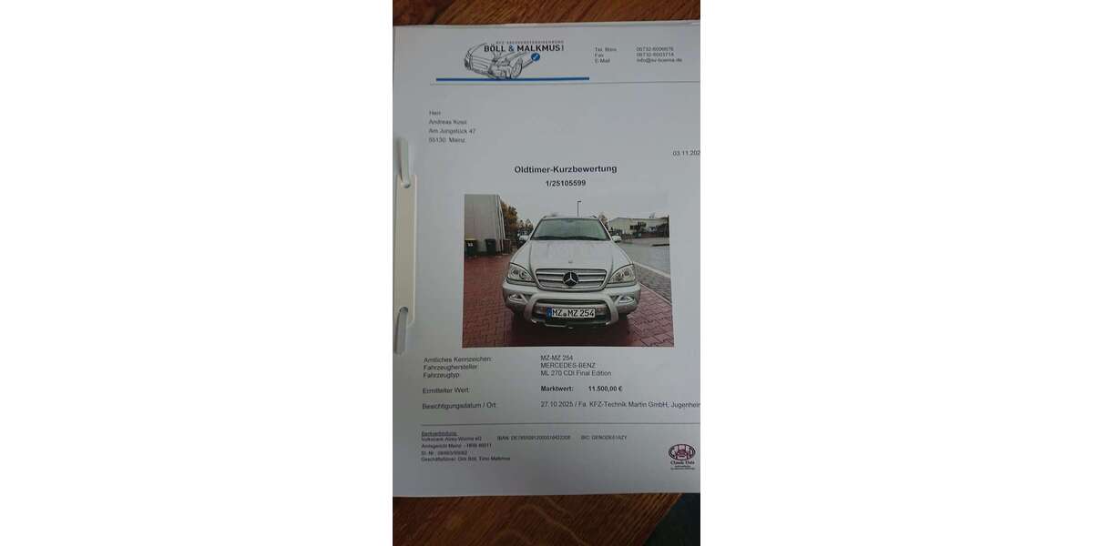 Mercedes-Benz ML 270 143.800 km 14.800 &euro; Mainz 55130