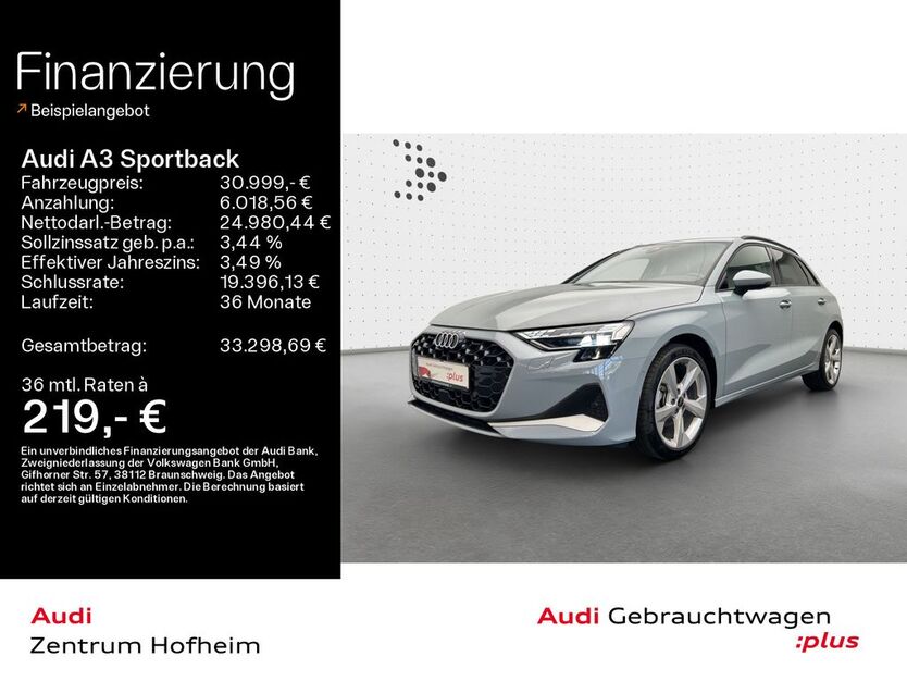 Audi A3 11.118 km 29.999 € Hofheim 65719