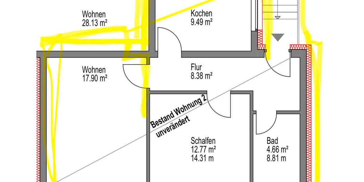 Schöne 2-Zimmer-Erdgeschosswohnung mit separatem Eingang 2 zimmer