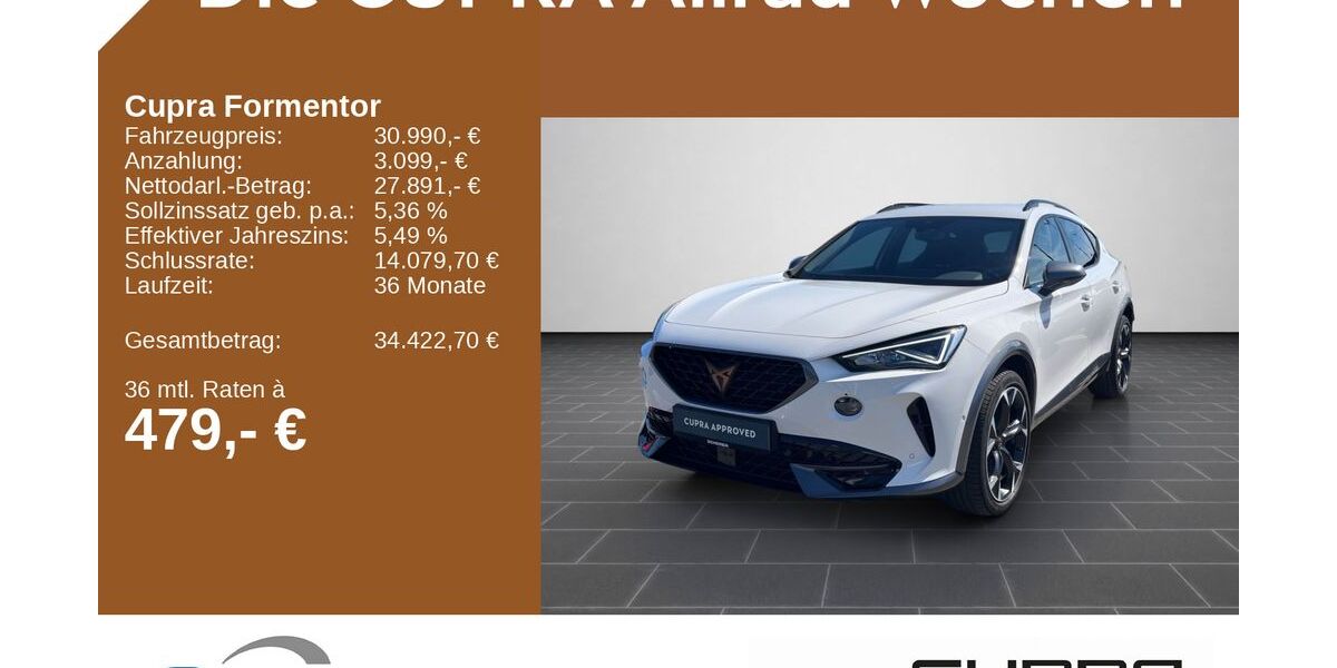 Cupra Formentor 31.113 km 30.990 &euro; Bingen / Rhein 55411