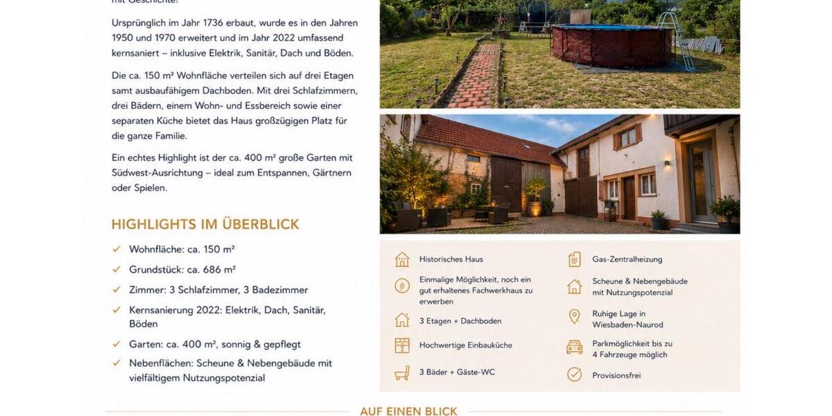 Bauernhaus, Landhaus Wiesbaden Bierstadt - 660.000&euro; | Angebot:27082644
