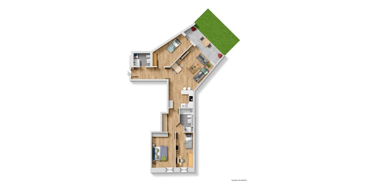 Terrassenwohnung Mainz Altstadt - 4 Zimmer, 105 m&sup2;, 649.000&euro; | Angebot:26671822