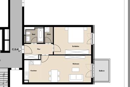Wohnung Frankfurt am Main Bockenheim - 2 Zimmer, 59 m&sup2;, 1.350&euro; | Angebot:25401898