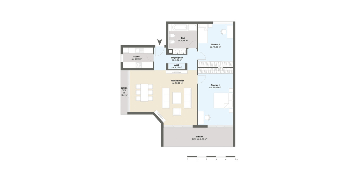 Etagenwohnung Mörfelden-Walldorf Mörfelden - 3 Zimmer, 107 m&sup2;, 419.000&euro; | Angebot:26584253