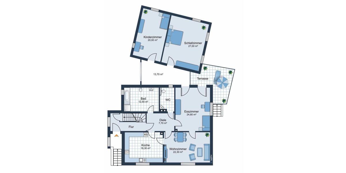 Erdgeschoßwohnung Niedernhausen - 4 Zimmer, 155 m&sup2;, 658.000&euro; | Angebot:26807020