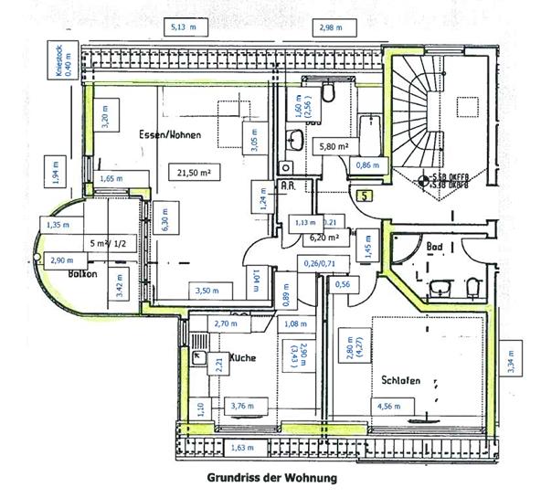 Dachgeschoßwohnung Wiesbaden Mainz-Kastel - 2 Zimmer, 65 m&sup2;, 1.150&euro; | Angebot:26381967