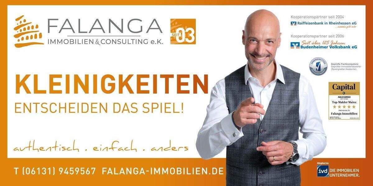 FALANGA IMMOBILIEN - Gemütliche 3-Zimmer Etagenwohnung direkt an den Weinbergen in Mainz-Kostheim! 3 zimmer