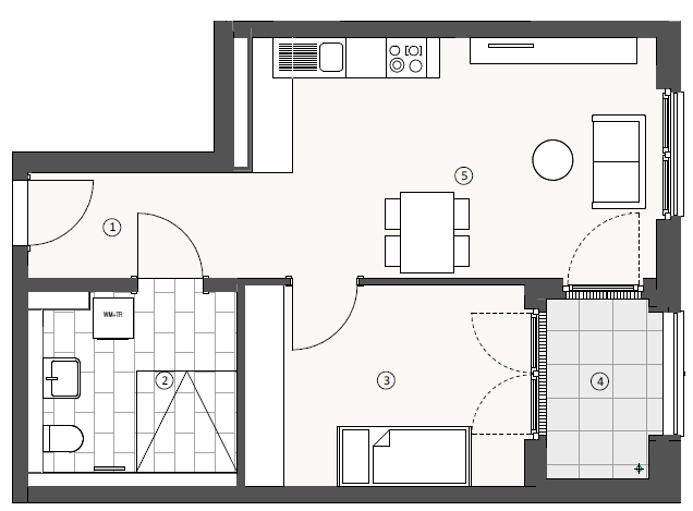 Etagenwohnung Mainz Gonsenheim - 2 Zimmer, 50 m&sup2;, 925&euro; | Angebot:24769896