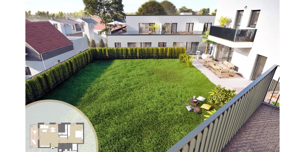 Etagenwohnung Hattersheim am Main Hattersheim - 2 Zimmer, 73 m&sup2;, 399.000&euro; | Angebot:24884716