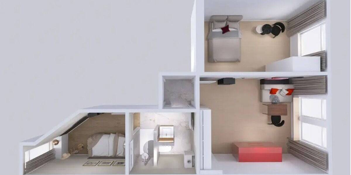 Etagenwohnung Wiesbaden - 2 Zimmer, 48 m&sup2;, 269.000&euro; | Angebot:26903810