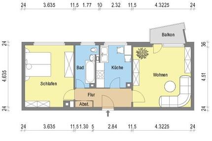 Wohnung Frankfurt am Main Ost - 2 Zimmer, 54 m&sup2;, 750&euro; | Angebot:26534812