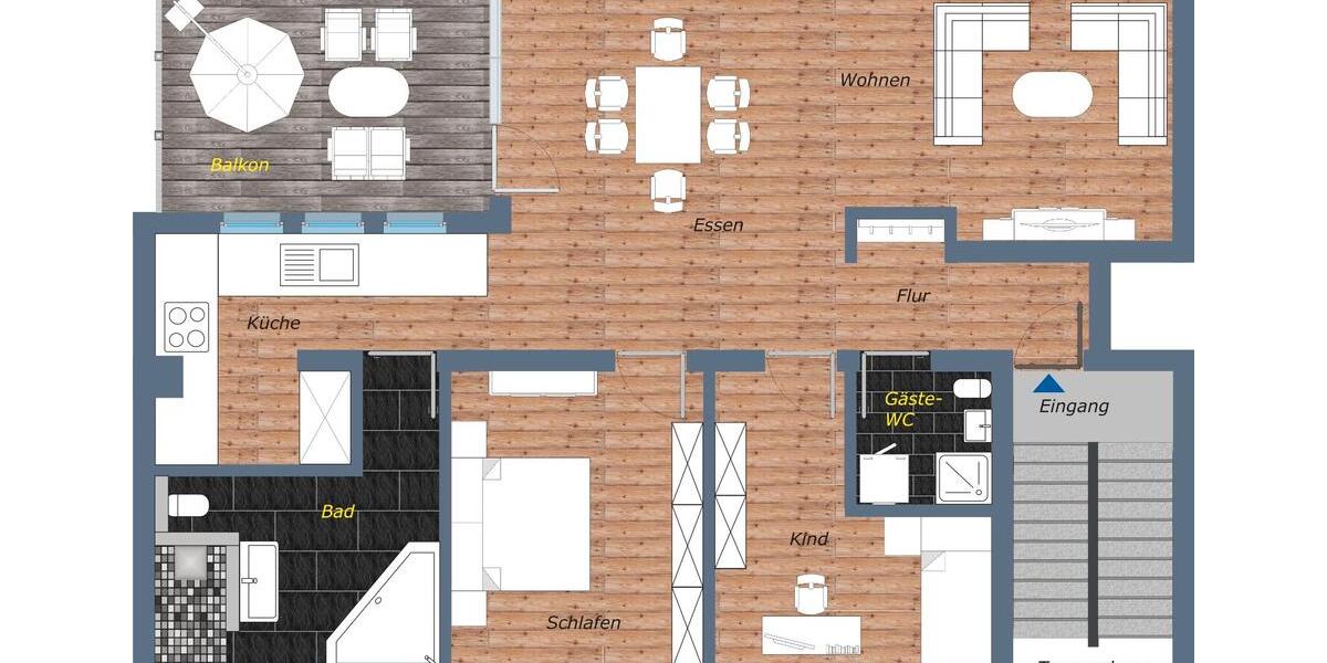 Etagenwohnung Mainz Laubenheim - 4 Zimmer, 136 m&sup2;, 1.995&euro; | Angebot:26316571