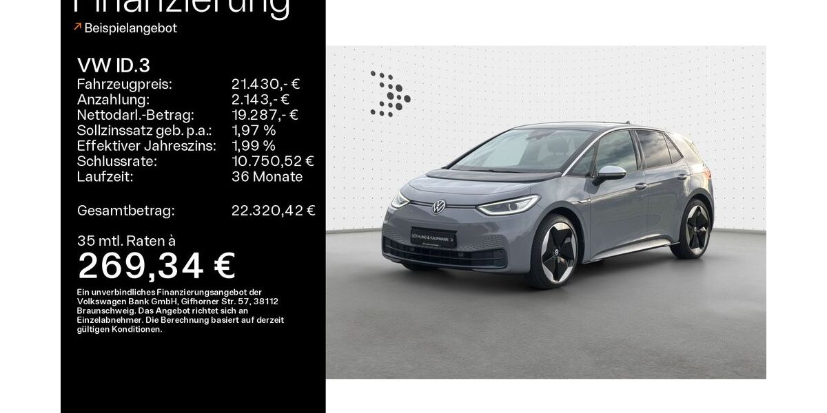 VW ID.3 46.519 km 20.980 € Kelkheim 65779