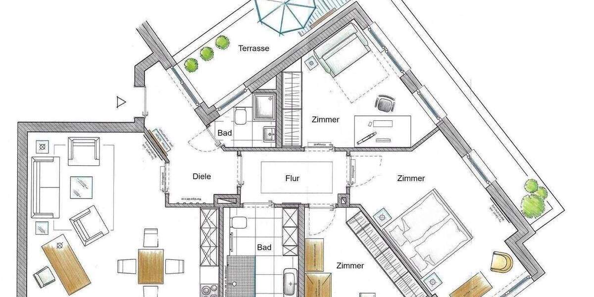 Etagenwohnung Mainz Altstadt - 4 Zimmer, 108 m&sup2;, 950.000&euro; | Angebot:24582391