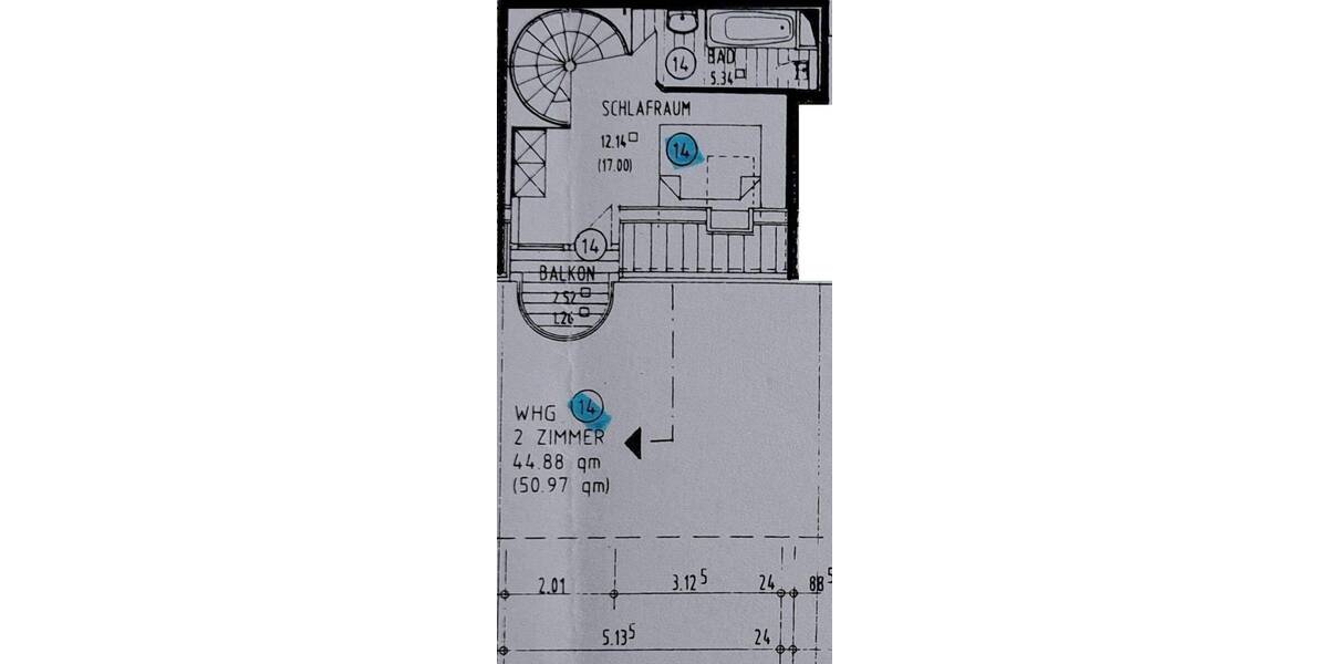 Etagenwohnung Wiesbaden Südost - 2 Zimmer, 50 m&sup2;, 750&euro; | Angebot:26928760