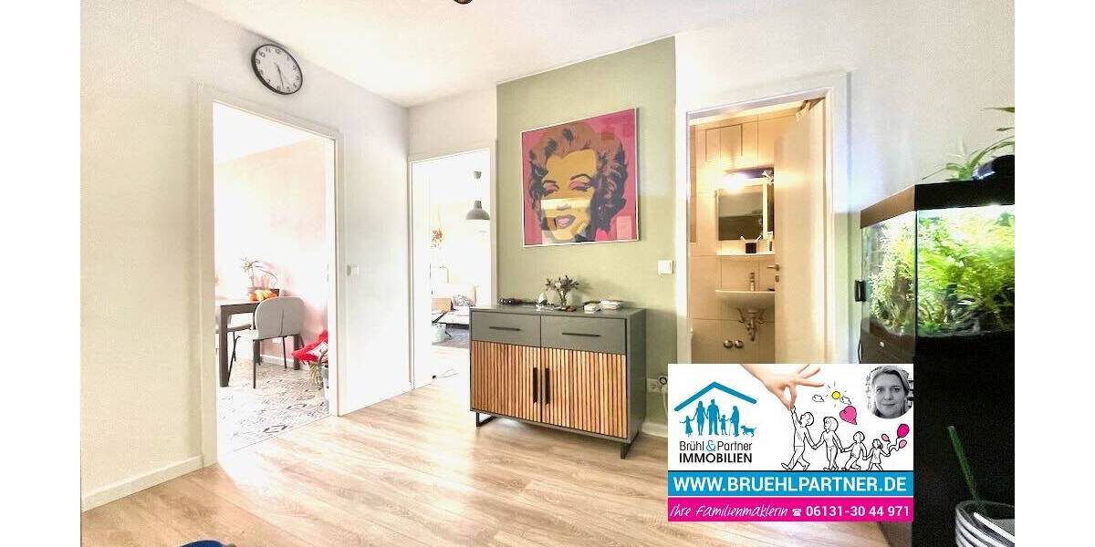 Etagenwohnung Mainz Mombach - 2 Zimmer, 55 m&sup2;, 229.000&euro; | Angebot:26515172