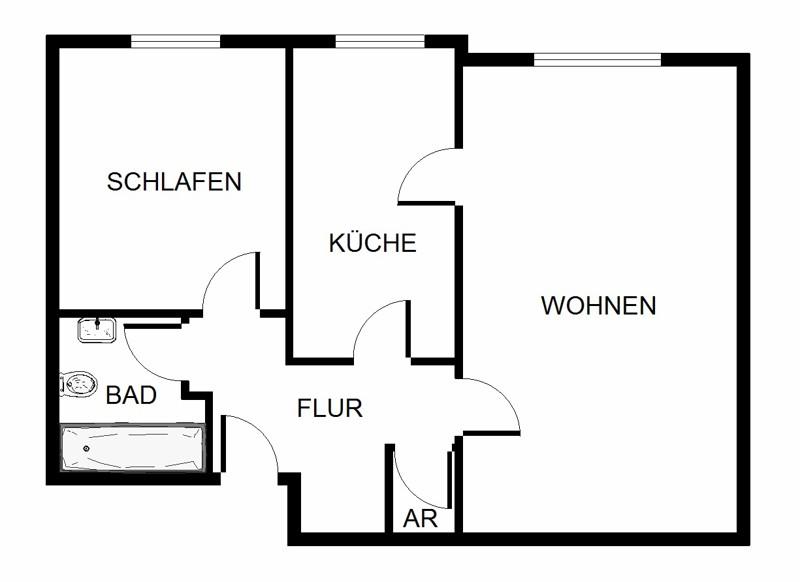 Etwas besonderes: frisch sanierte 2-Zimmer-Wohnung 2 zimmer