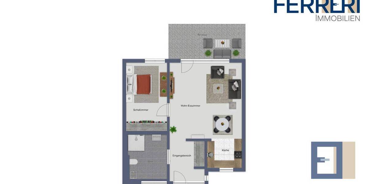 Etagenwohnung Bischofsheim - 2 Zimmer, 52 m&sup2;, 610&euro; | Angebot:25996967