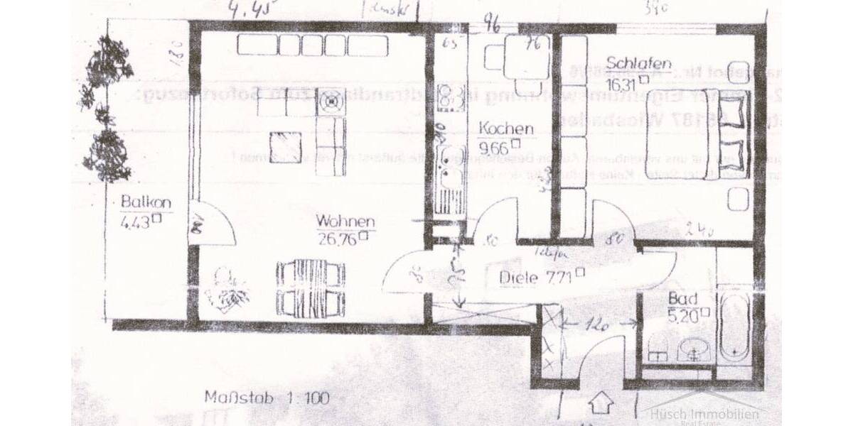Etagenwohnung Wiesbaden Biebrich - 2 Zimmer, 69 m&sup2;, 279.000&euro; | Angebot:26730948