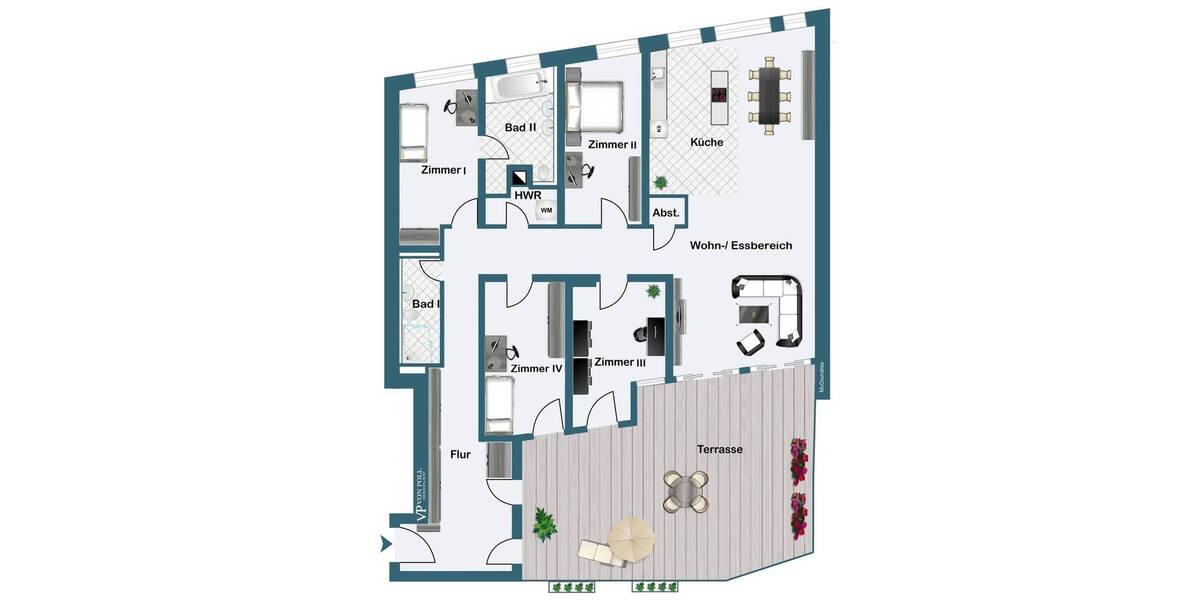 Etagenwohnung Frankfurt am Main Gallus - 5 Zimmer, 195 m&sup2;, 1.390.000&euro; | Angebot:26376398