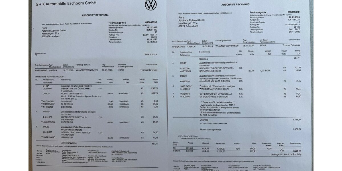 Audi RS6 4.0 TFSI Laser 22 Z Quattro + Insp.TÜV+ NEU 29.845 km 89.645 &euro; Schwalbach/Taunus 65824
