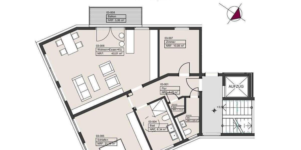Etagenwohnung Flörsheim Weilbach - 3 Zimmer, 92 m&sup2;, 495.000&euro; | Angebot:24905157