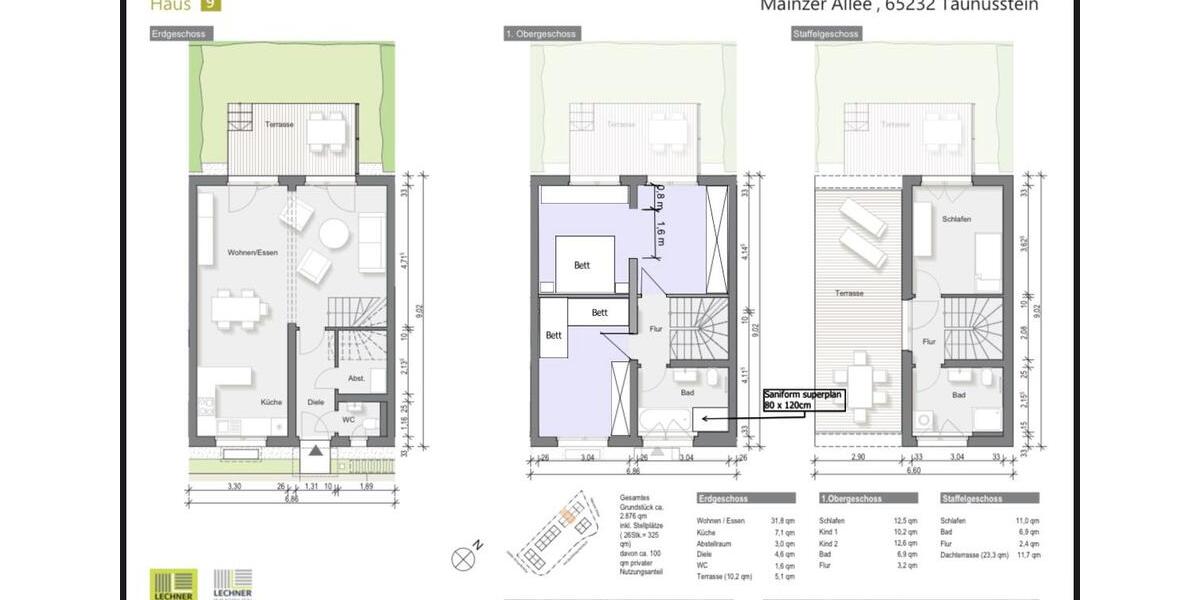 Reihenhaus Taunusstein - 5 Zimmer, 131 m&sup2;, 698.000&euro; | Angebot:27224518
