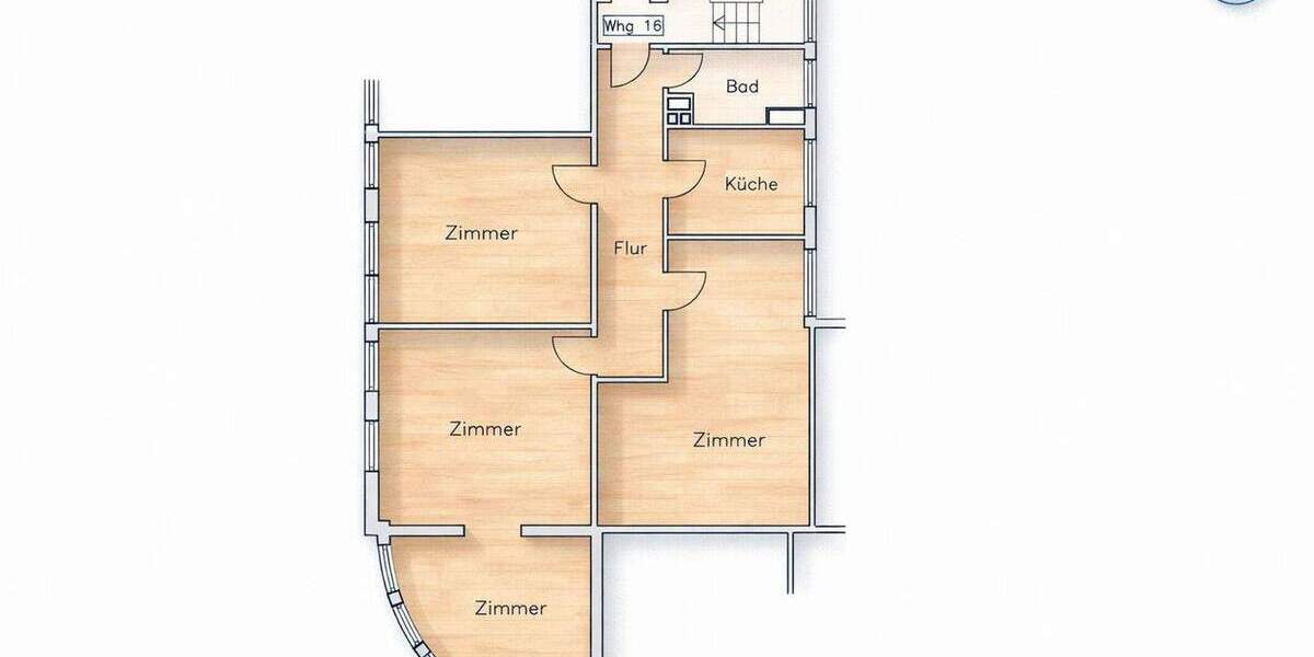 Etagenwohnung Hofheim - 4 Zimmer, 102 m&sup2;, 375.000&euro; | Angebot:25665512