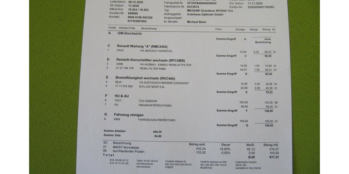 Renault Megane Intens Head-up Display, Kamera, 18.263 km 18.970 &euro; Schwalbach/Taunus 65824