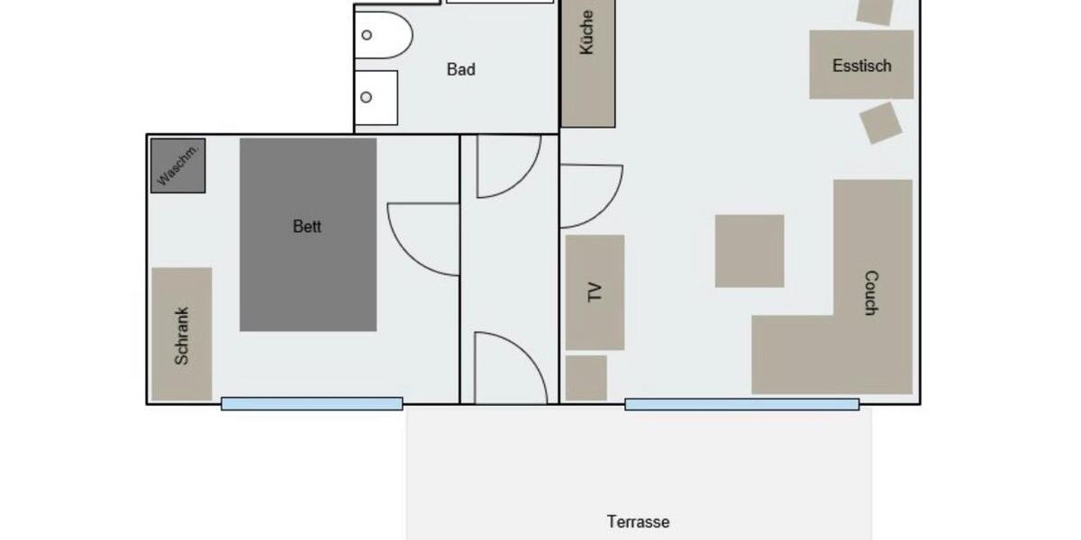2-Zimmer-Terrassenwohnung - ideal für Berufstätige & Pendler 2 zimmer