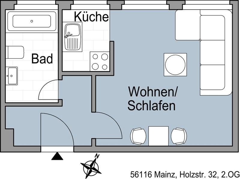 Perfekt für mich: interessantes 1,5-Zimmer-Single-Appartment 1 zimmer