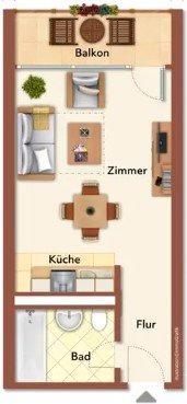 Etagenwohnung Mainz Lerchenberg - 1 Zimmer, 30 m&sup2;, 125.000&euro; | Angebot:27096146