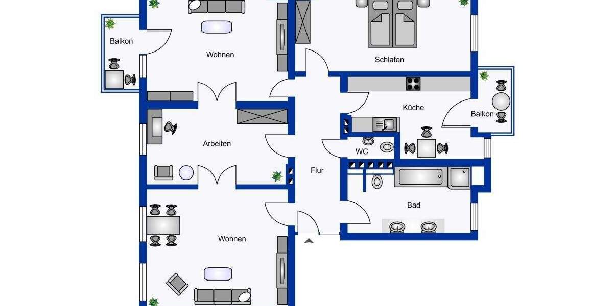 Etagenwohnung Wiesbaden Südost - 4 Zimmer, 124 m&sup2;, 1.900&euro; | Angebot:24762405
