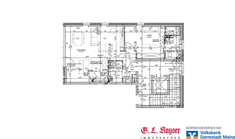 große 2-Zimmer-Wohnung in Mainz-Kastel: Neubau 2023, Balkon, Einbauküche, Tiefgarage 2 zimmer