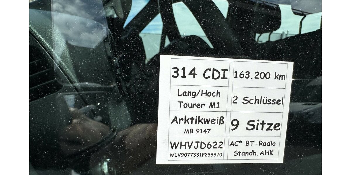 Mercedes-Benz Sprinter 314 CDI RWD L2 Tourer AHK Kunstleder 163.200 km 32.011 &euro; Mainz 55122