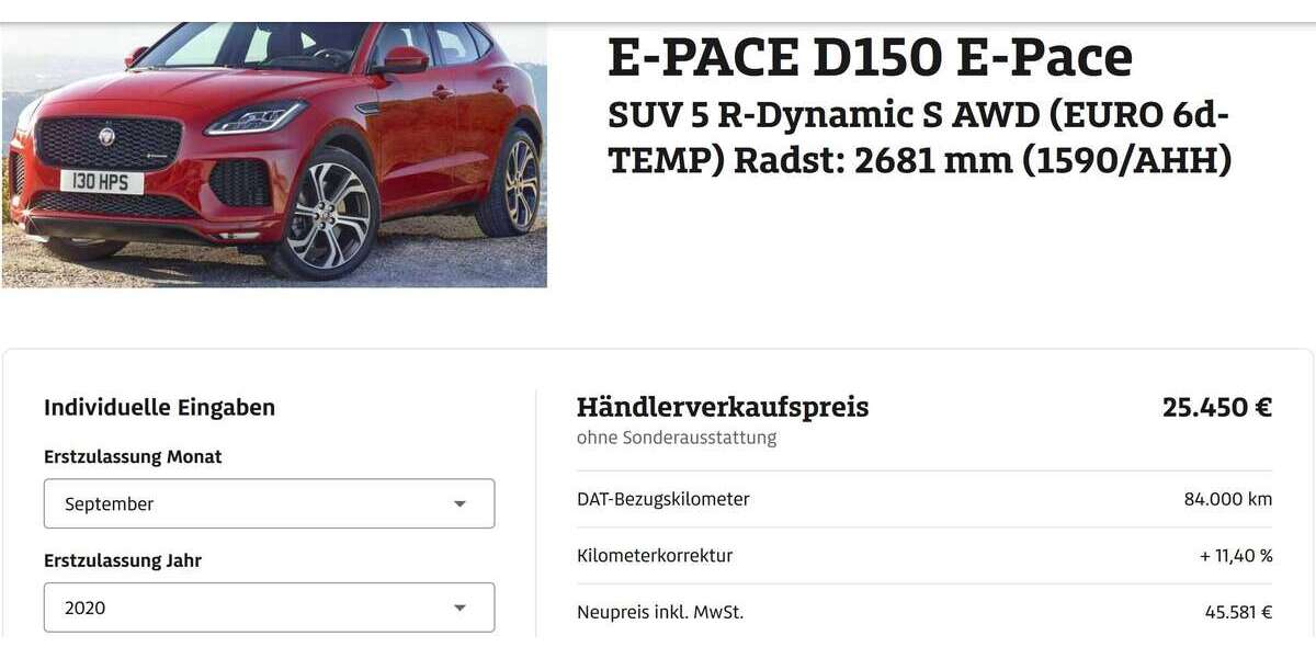 Jaguar E-Pace 35.906 km 24.300 &euro; Wiesbaden, Landeshauptstadt 65203