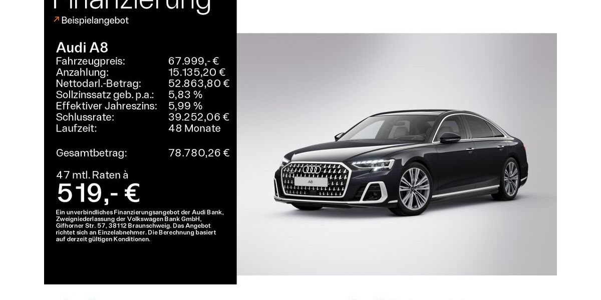 Audi A8 26.571 km 67.999 € Hofheim 65719