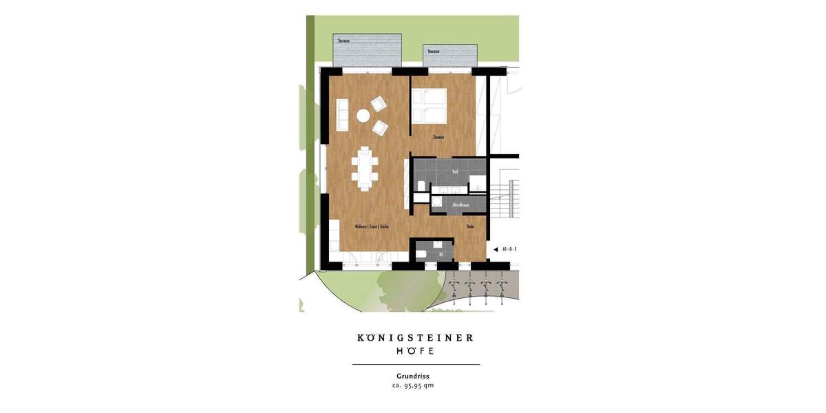 Etagenwohnung Königstein im Taunus Königstein - 2 Zimmer, 96 m&sup2;, 1.645&euro; | Angebot:25747689