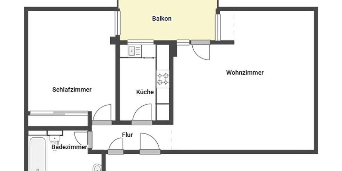 Etagenwohnung Kelsterbach - 2 Zimmer, 58 m&sup2;, 295.000&euro; | Angebot:26698491