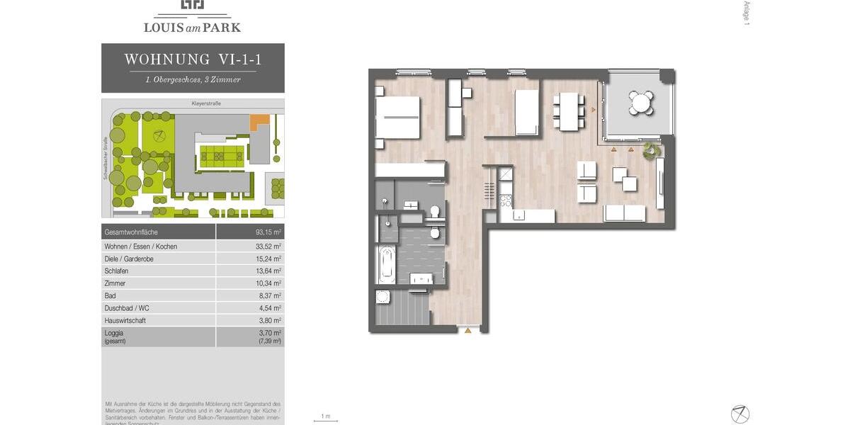 Etagenwohnung Frankfurt am Main Gallus - 3 Zimmer, 93 m&sup2;, 1.555&euro; | Angebot:25364874