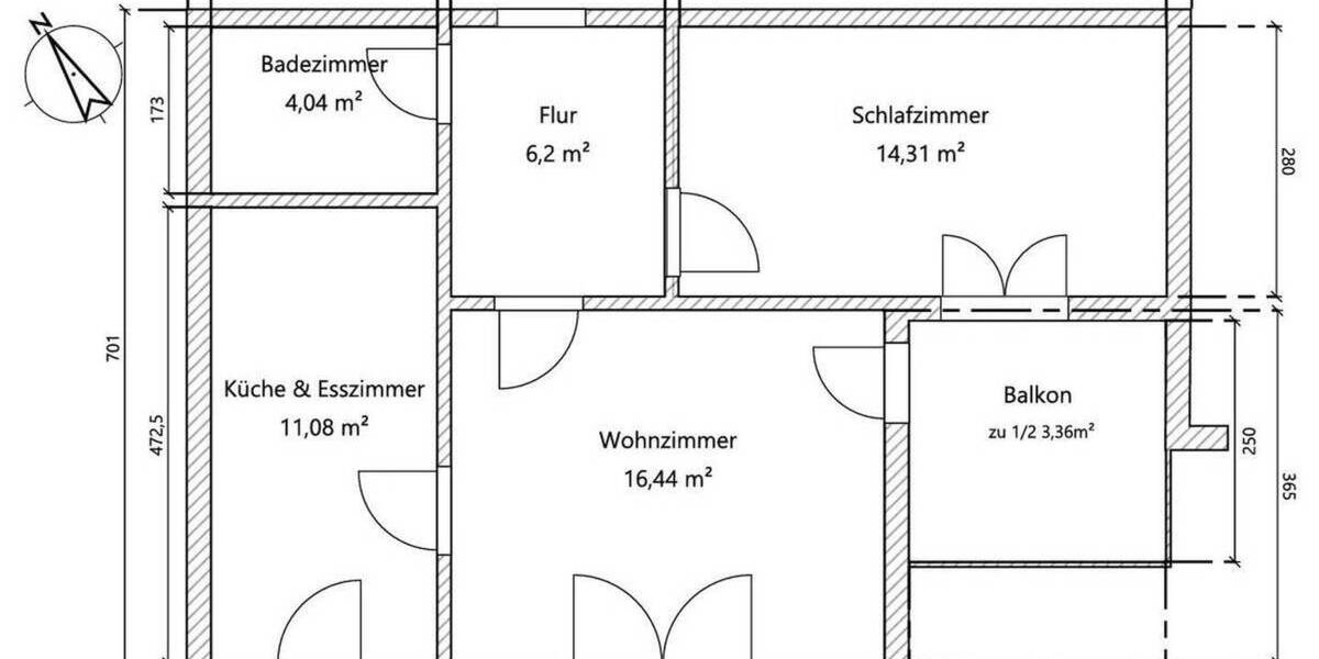 Etagenwohnung Schwalbach - 2 Zimmer, 55 m&sup2;, 189.000&euro; | Angebot:26358797