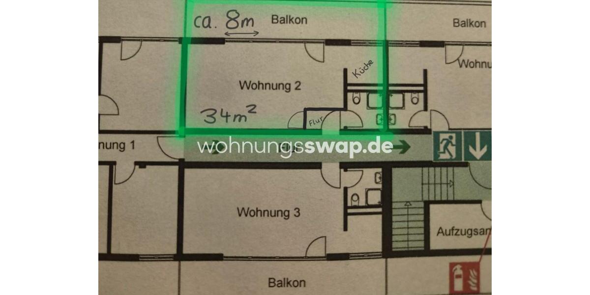 Etagenwohnung Mainz - 1 Zimmer, 34 m&sup2;, 510&euro; | Angebot:26426750