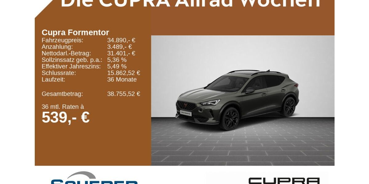 Cupra Formentor 20.189 km 33.870 &euro; Bingen / Rhein 55411